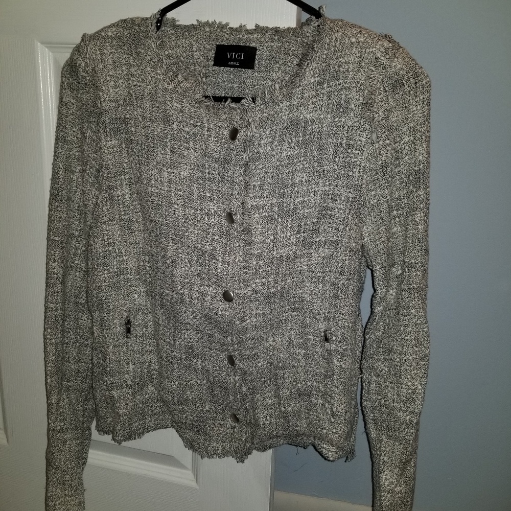 Vici breakfast at tiffany cotton blazer